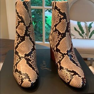 J Crew Sadie boots snakeskin printed leather 8.5